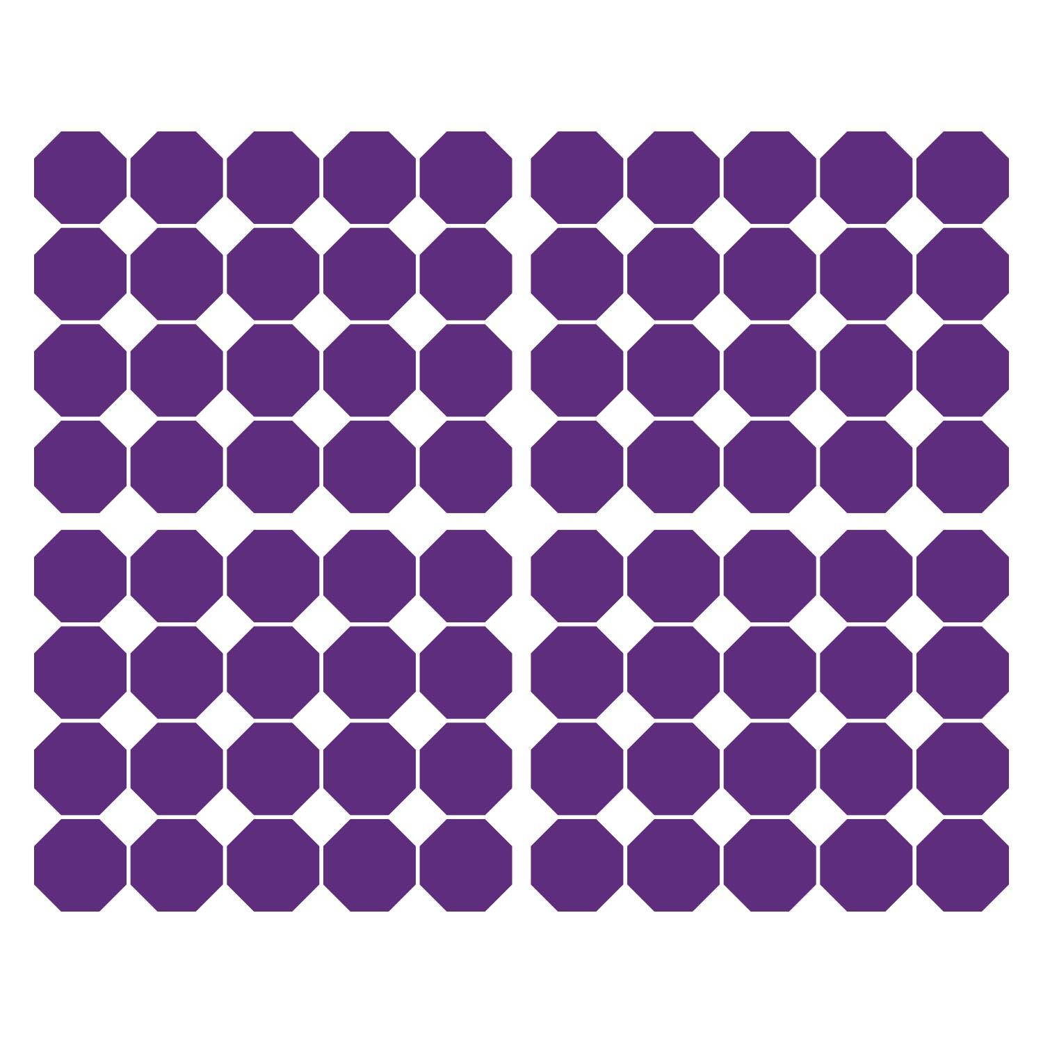 LiteMark 3.5 Inch Black Removable Octagon Decals - Pack of 18