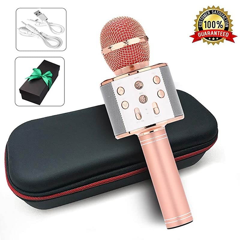 Bluetooth Wireless Microphone 3 in 1 Portable Handheld Mic Speaker Machine for Company Meeting Family Kids Party - Compatible iPhone, Android, iPad, PC and All Smartphones