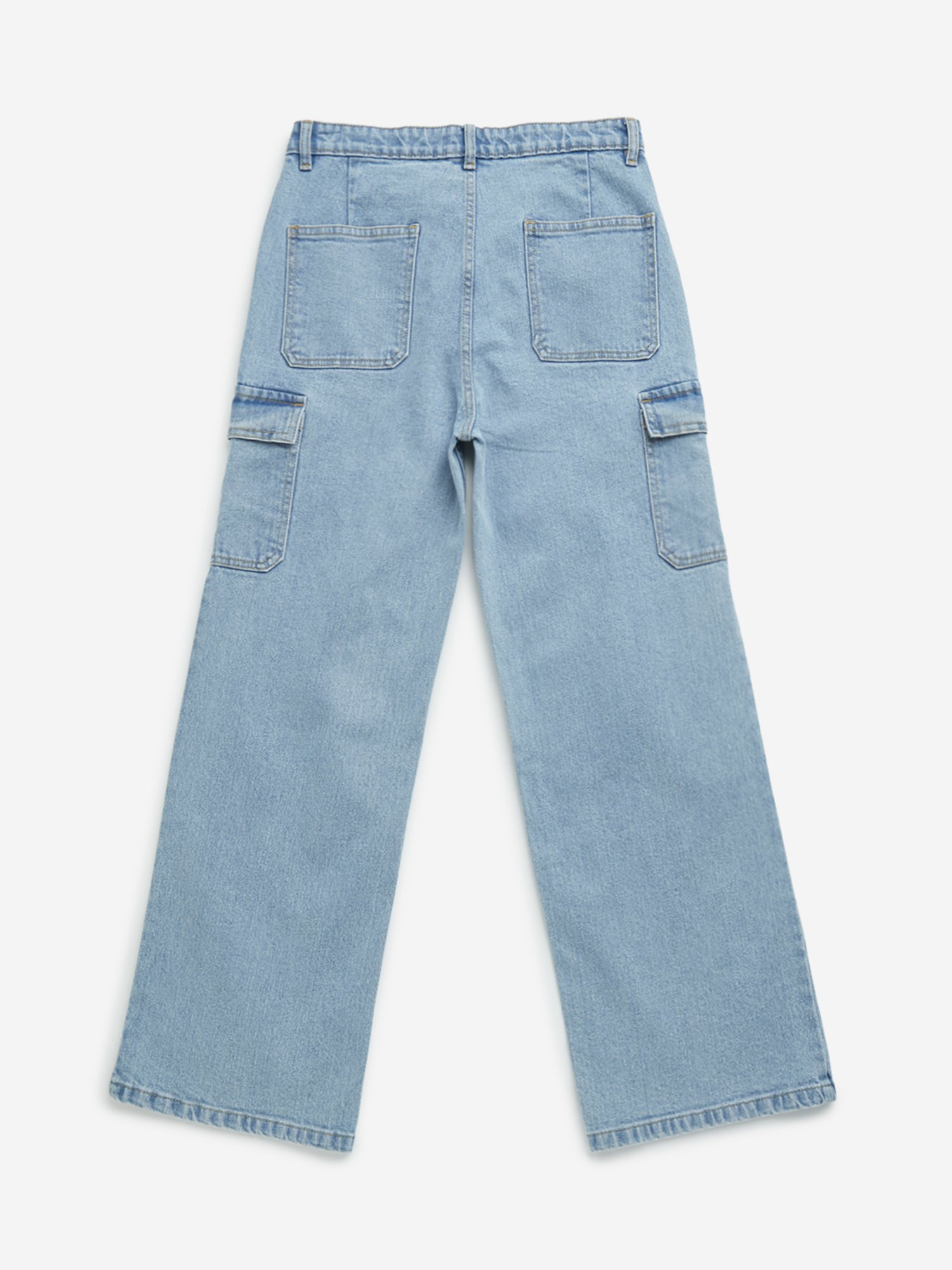 Y&F Girls by Westside Blue Straight-Fit High-Rise Jeans