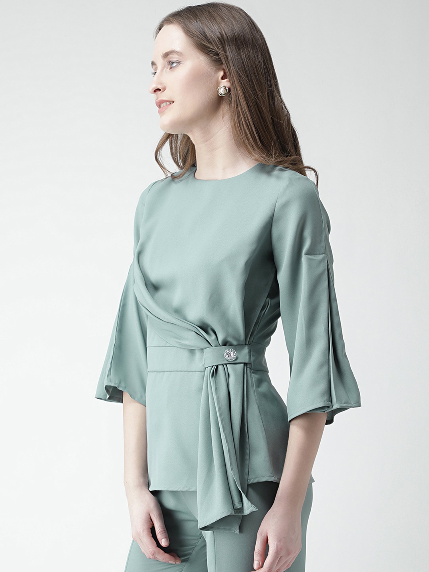 KASSUALLY Green Relaxed Fit Top