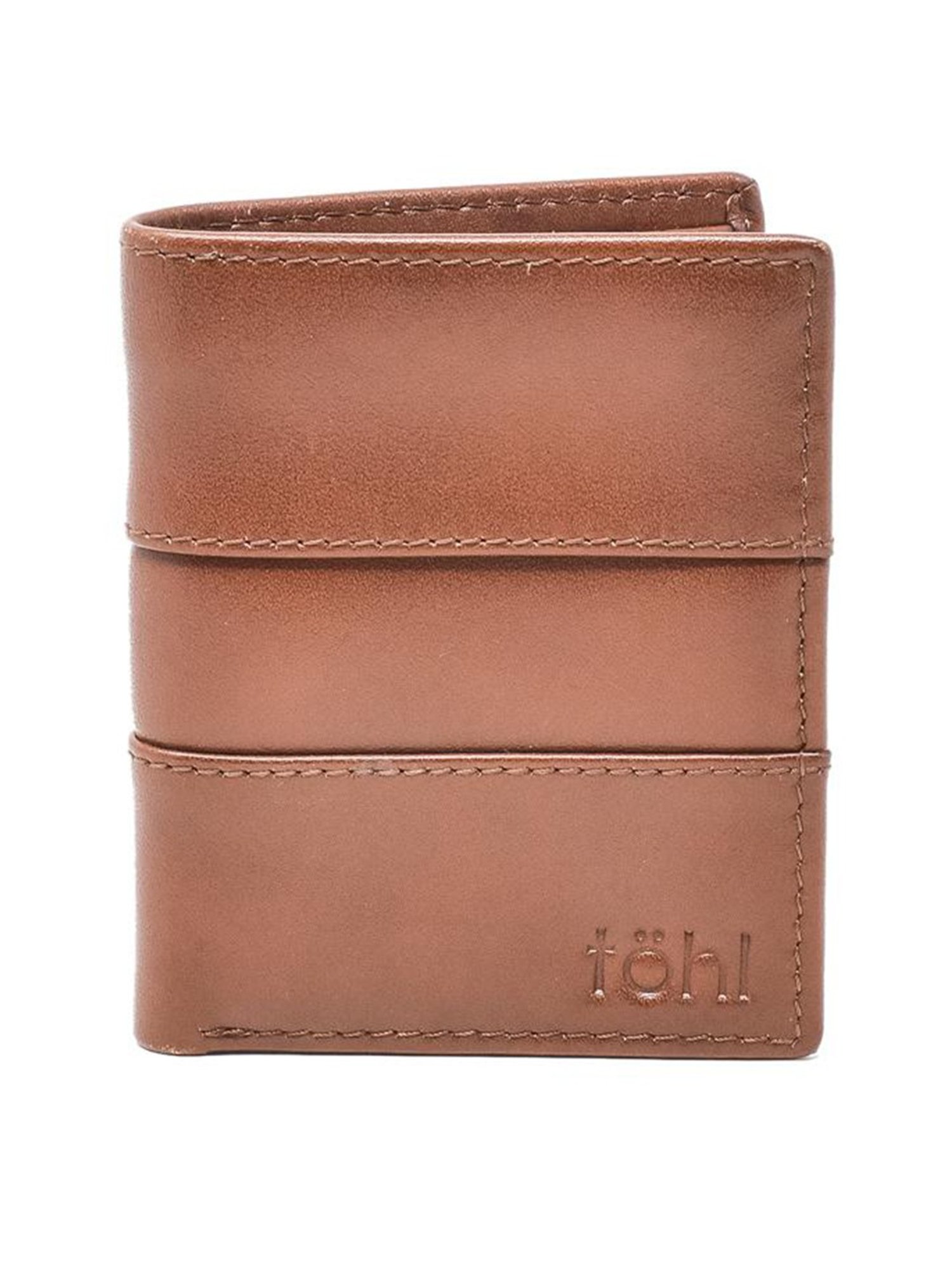 Tohl Ravello Tan Casual Leather Bi-Fold Wallet,Card Holder & Key Tag Set for Men