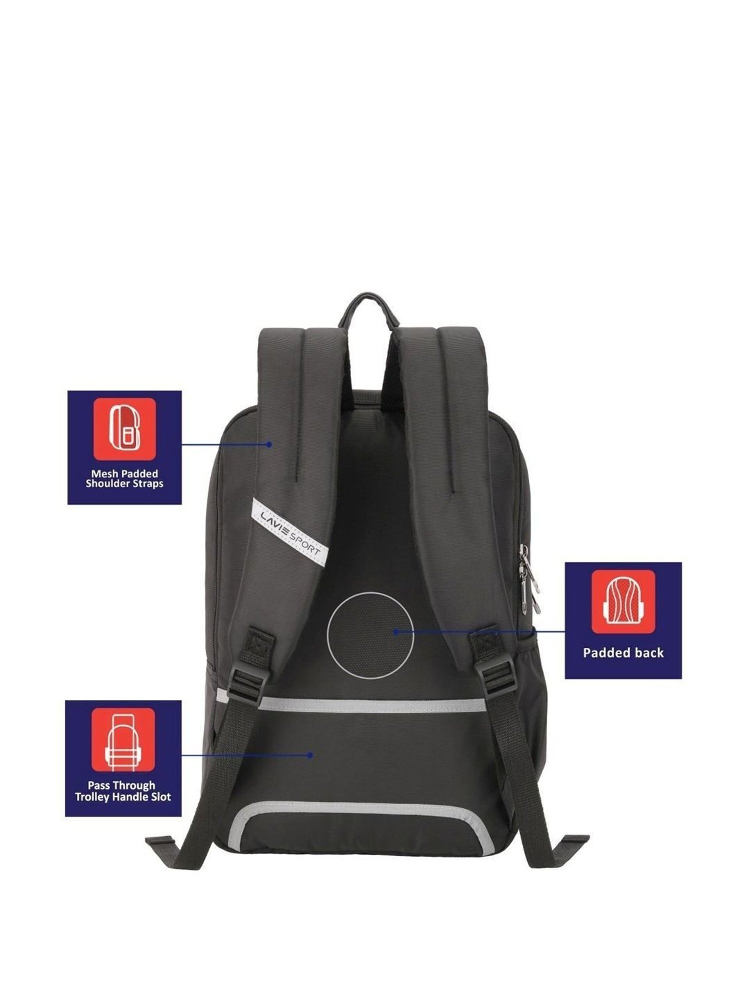 LAVIE SPORT Maroon Polyester Medium Laptop Backpack