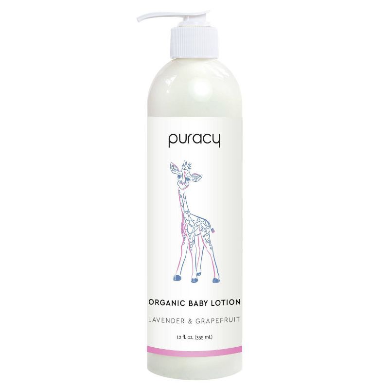 Puracy Organic Baby Lotion Natural Calming Moisturizer Lavender & Grapefruit - 12 fl oz