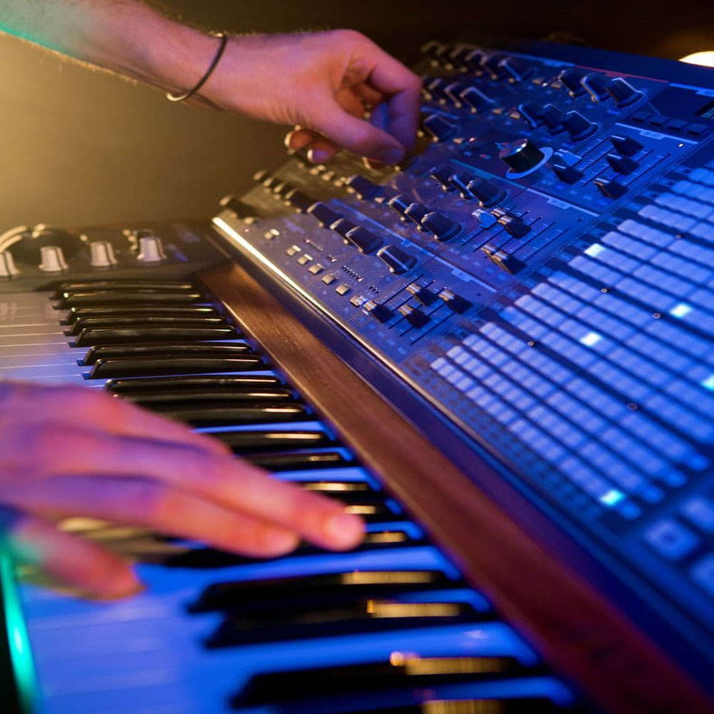 Arturia MatrixBrute Noir 49-key Black Edition Analog Monophonic Synthesizer Bundle with Double-X Keyboard Stand and X-Style Piano Bench