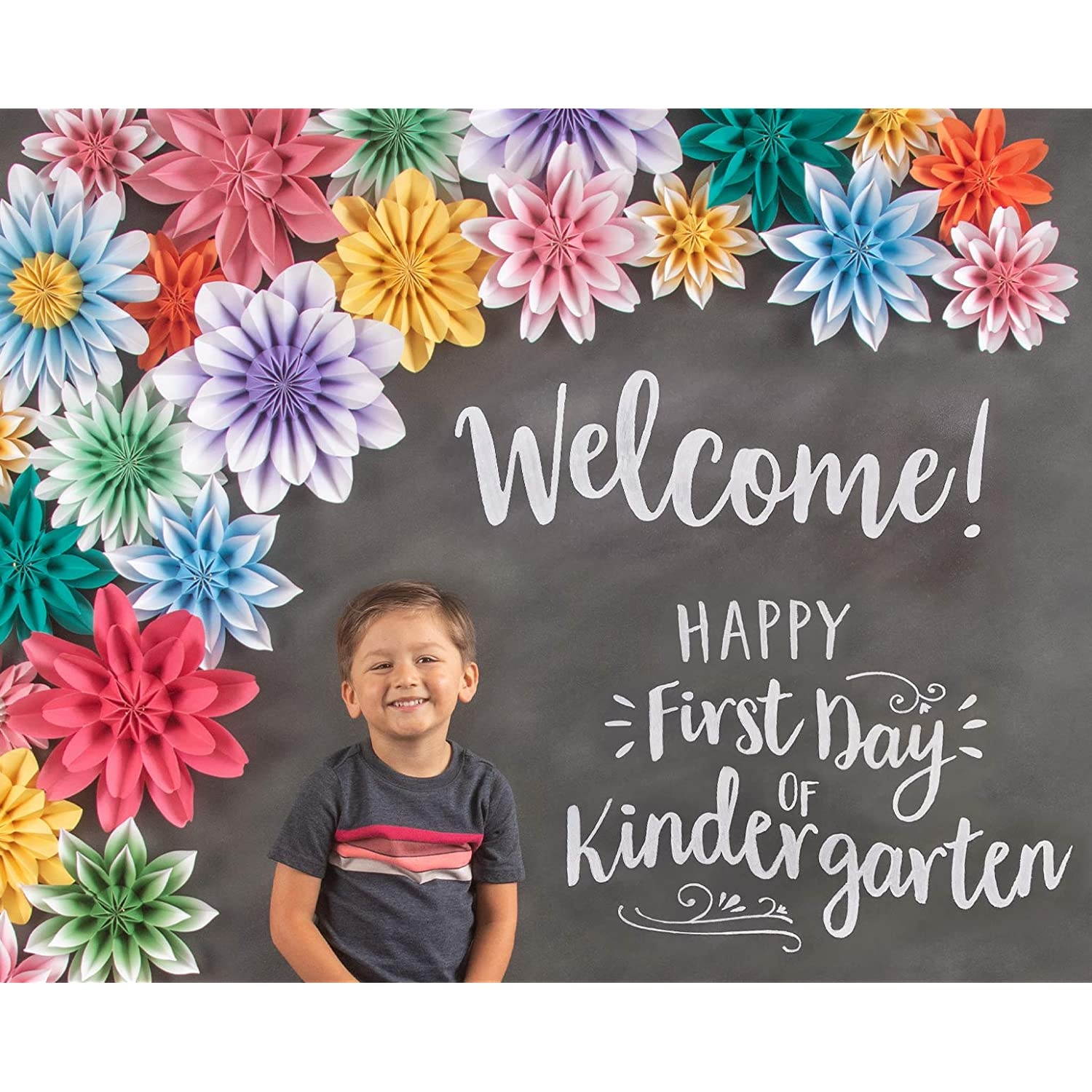 Teacher Created Resources Beautiful Brights Paper Flowers Premade Decorations for Party Photo Backdrops, Classrooms Walls, Showers and Birthday Celebrations, Model:TCR8545