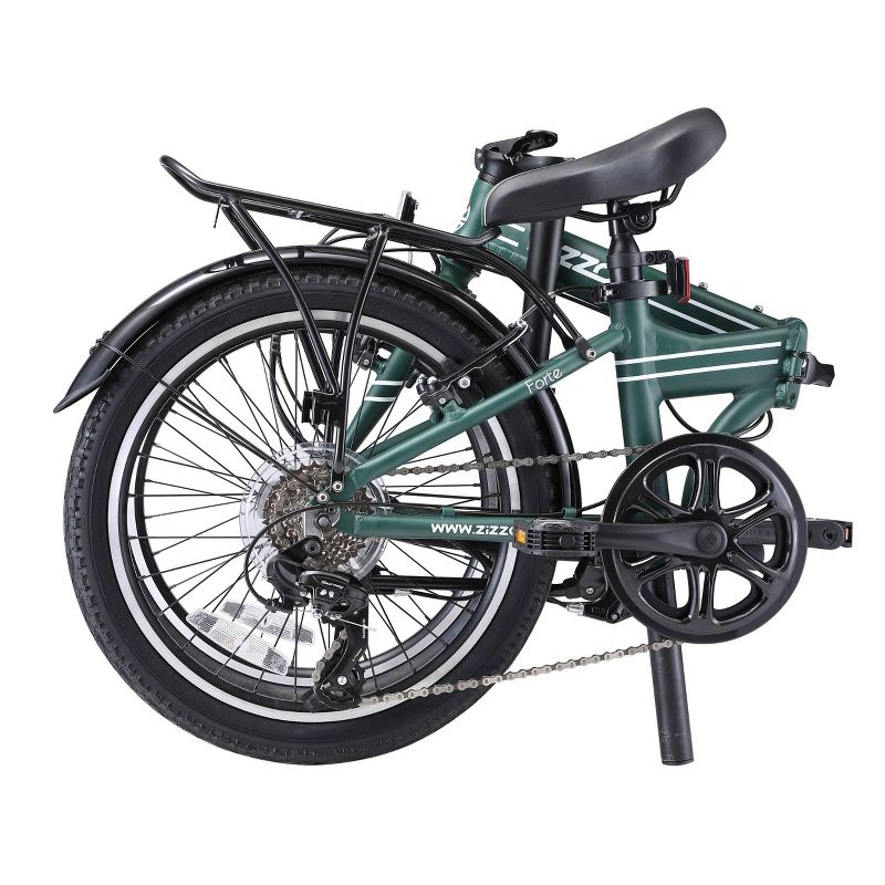 ZiZZO Forte Duty 7-Speed 20" Folding Bike - Green