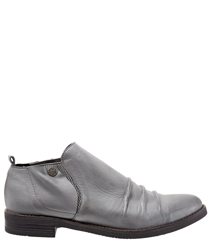 Bueno Pina Leather Ruched Slip-On Block Heel Loafers