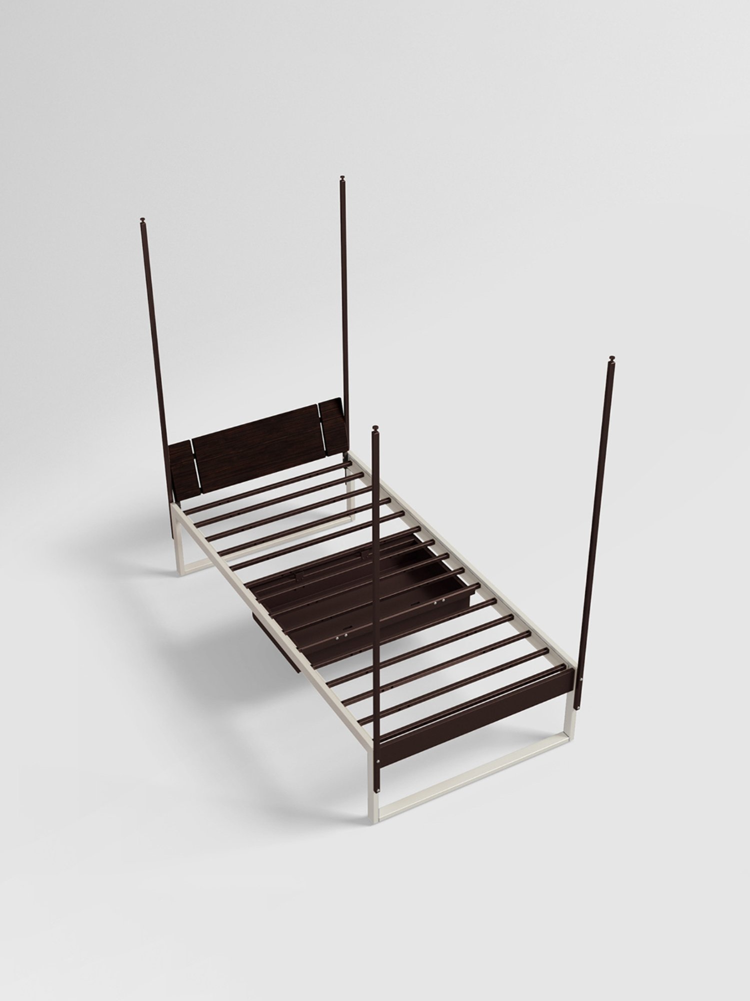 Nilkamal Riva Black Engineered Wood King Size Bed with Storage