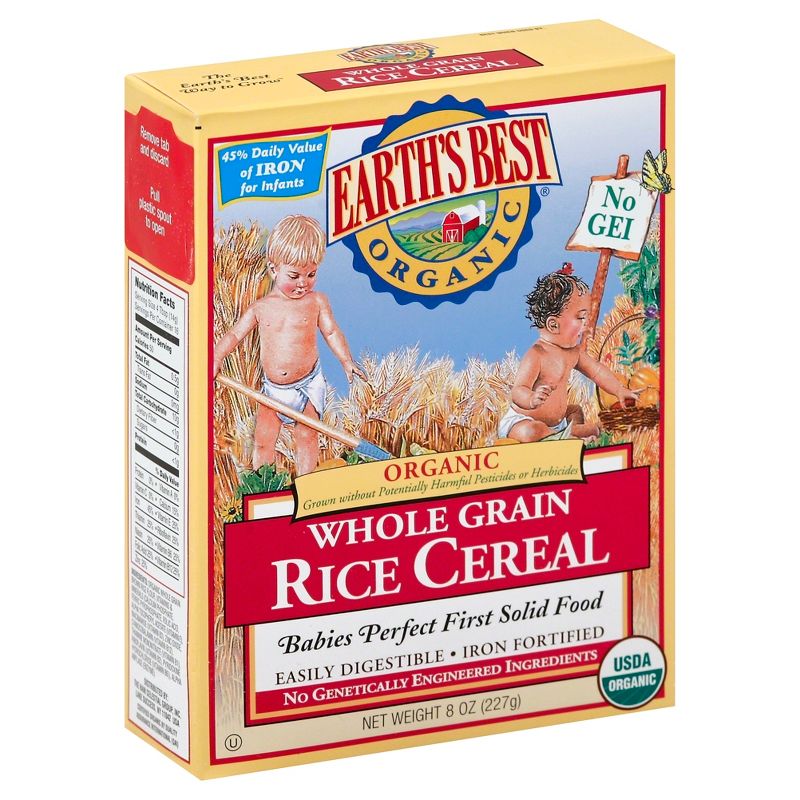 Earth's Best Organic Whole Grain Rice Baby Cereal - 8oz