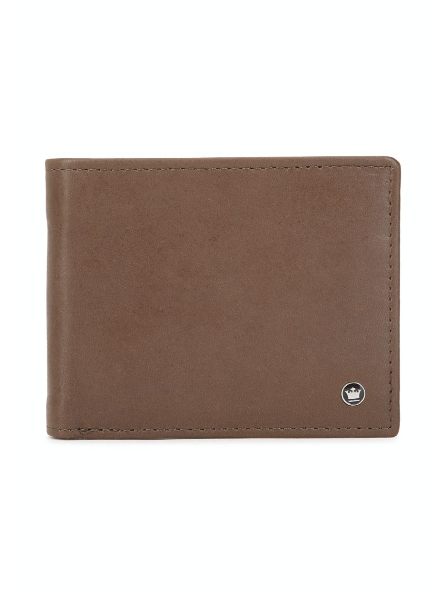 Louis Philippe Brown Leather Bi-Fold Wallet for Men