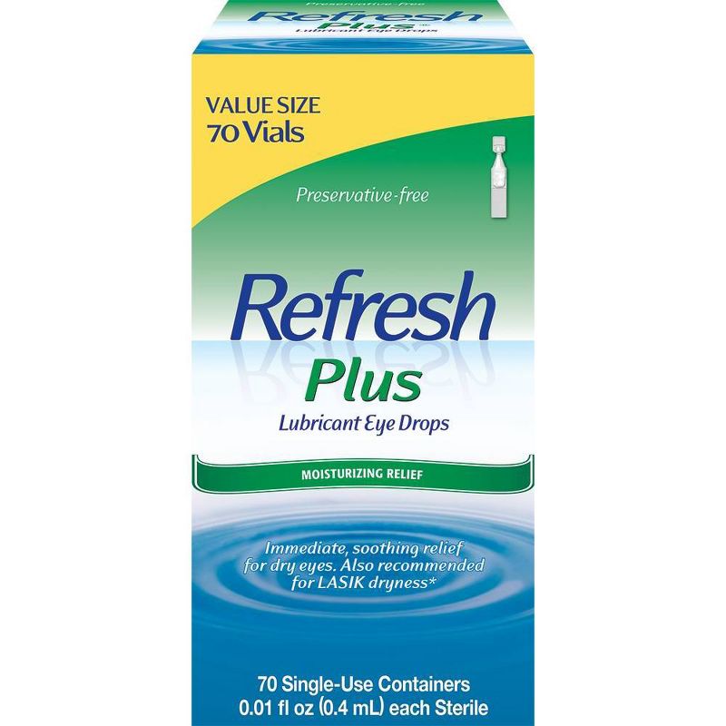 Refresh Plus Preservative Free Lubricant Eye Drops - 70ct
