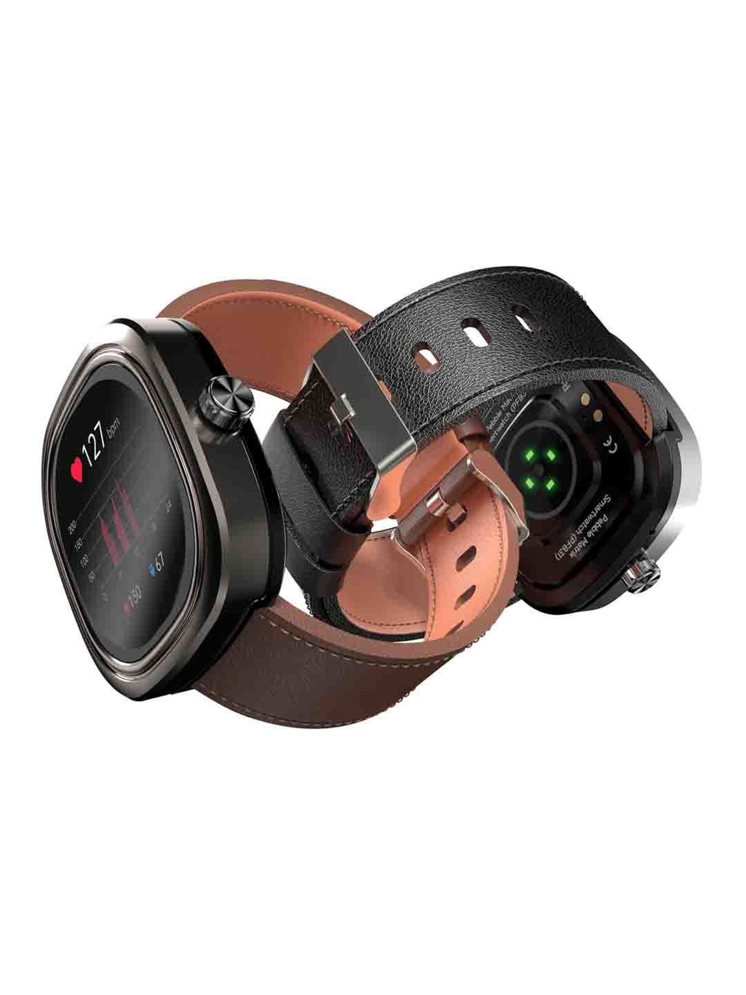 Pebble Matrix High Resolution IPS Display Bluetooth Calling Smartwatch (Jet Black)