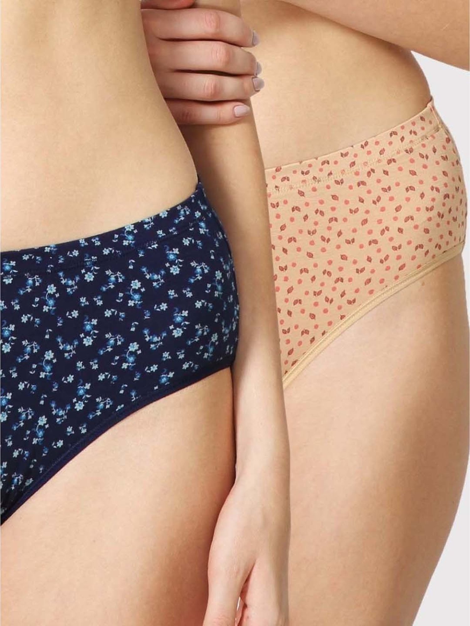Van Heusen Assorted Color Cotton Printed Hipster Panties - Pack Of 2
