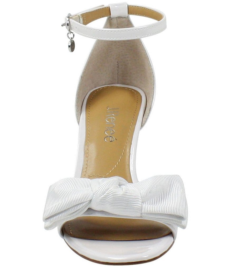 J. Renee Dariann Patent Bow Espadrille Wedge Ankle Strap Sandals