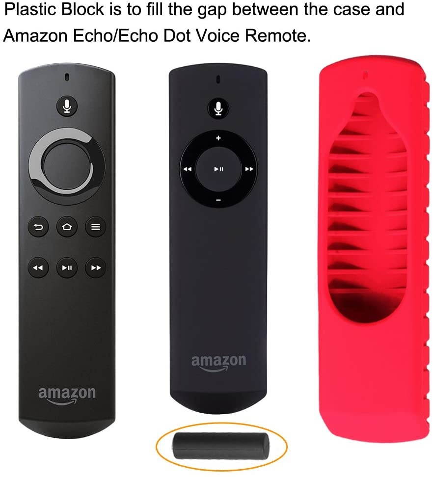 Fintie Silicone Case for 2nd Gen Fire TV Stick with 1st Gen Alexa Voice Remote, Compatible with Echo/Echo Dot Alexa Voice Remote - Honey Comb Series [Anti Slip] Shockproof Cover, Magenta