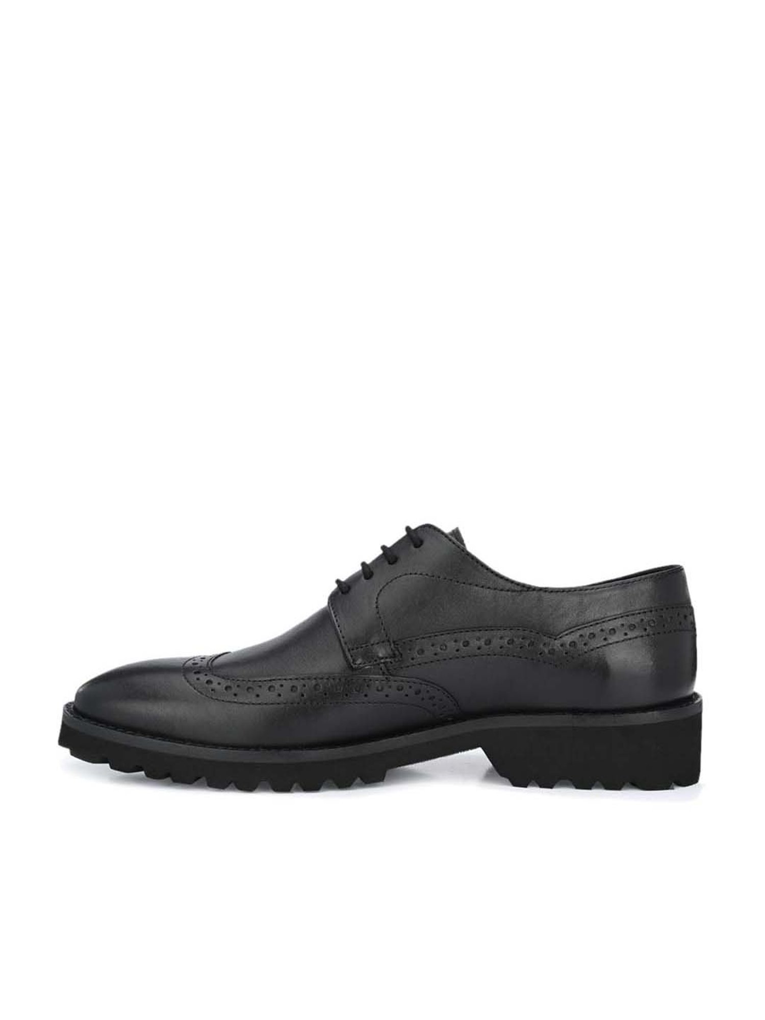 Delize Men's Black Derby Shoes