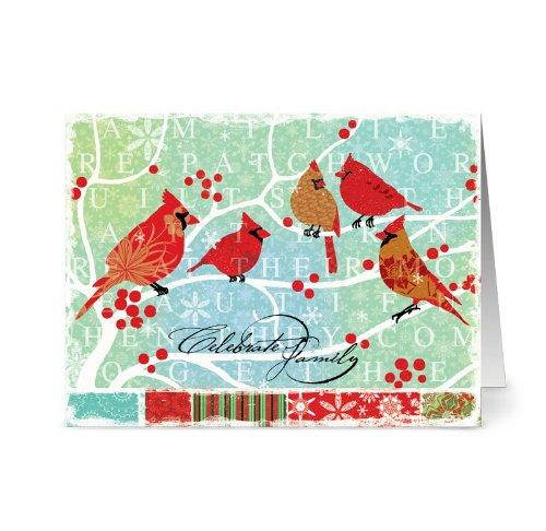 72 Note Cards - Christmas Cardinals - 6 Designs - Including Red Envelopes