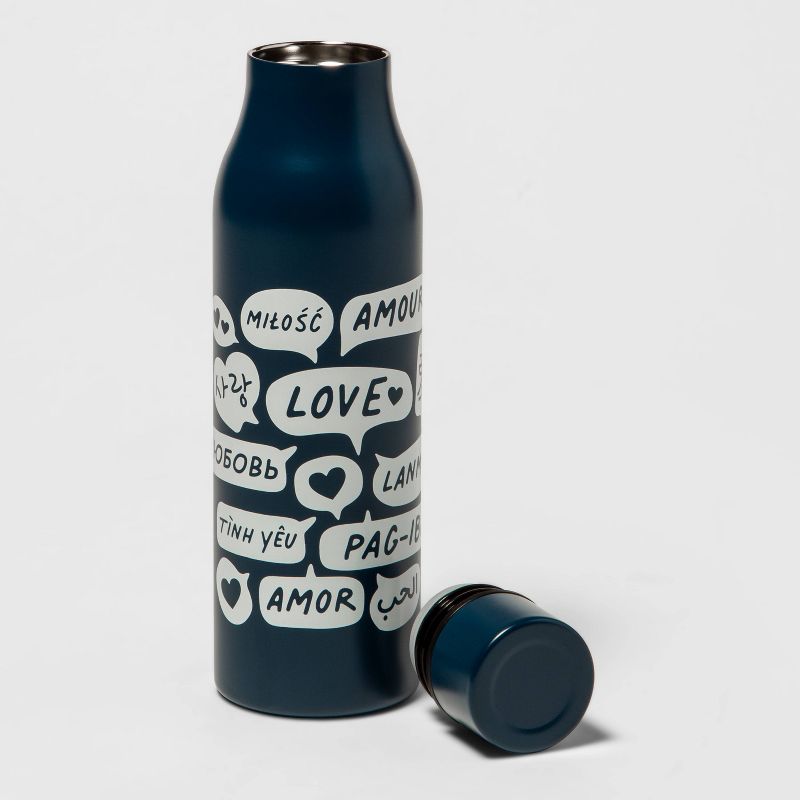 20oz Stainless Steel Vacuum Water Bottle Love Language - Pride