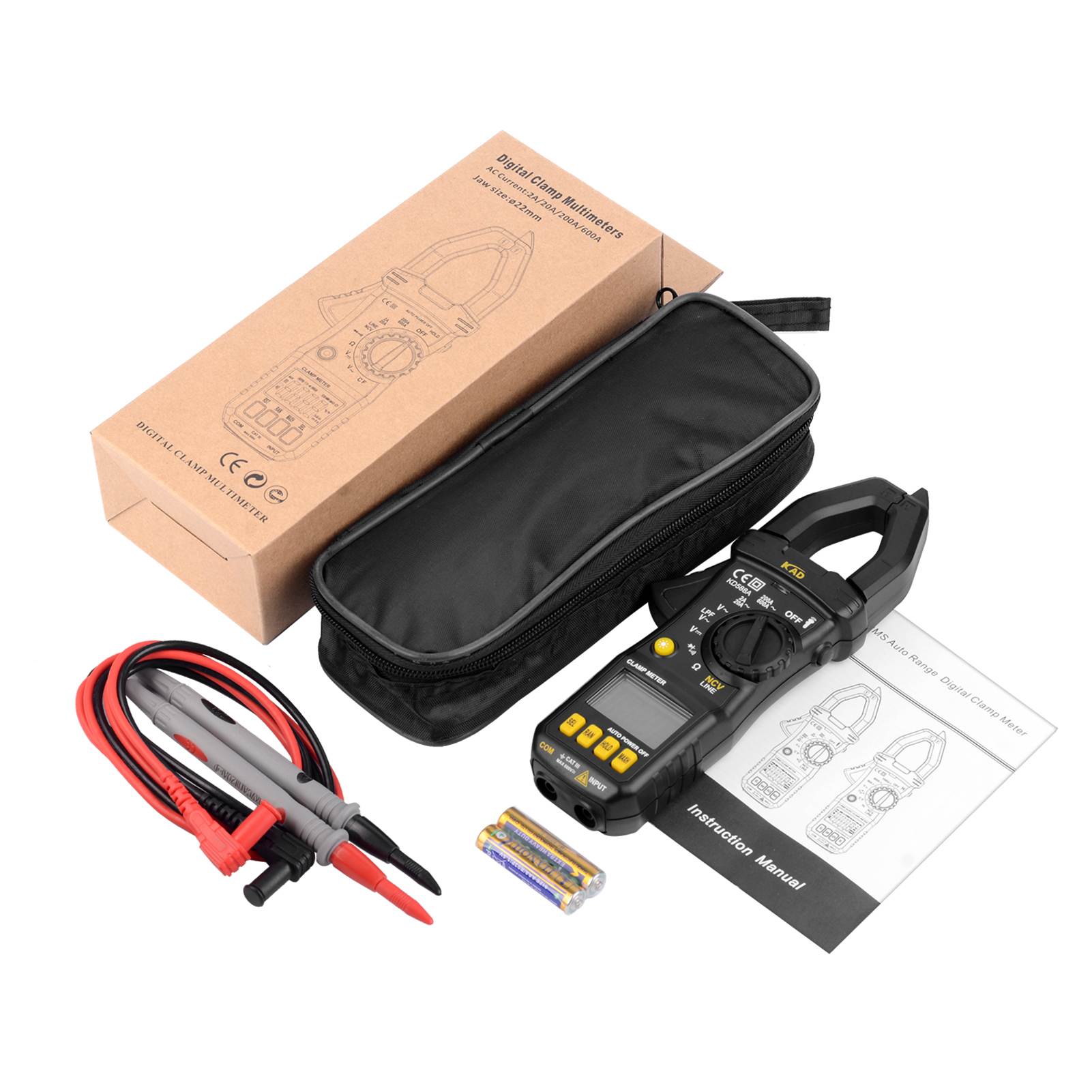 Bagilaanoe  Digital Clamp Meter High Accuracy Auto-Ranging Electronic Tester Measuring AC/DC Voltage, Current, Battery Condition, Resistance,Diode and Continuity Test