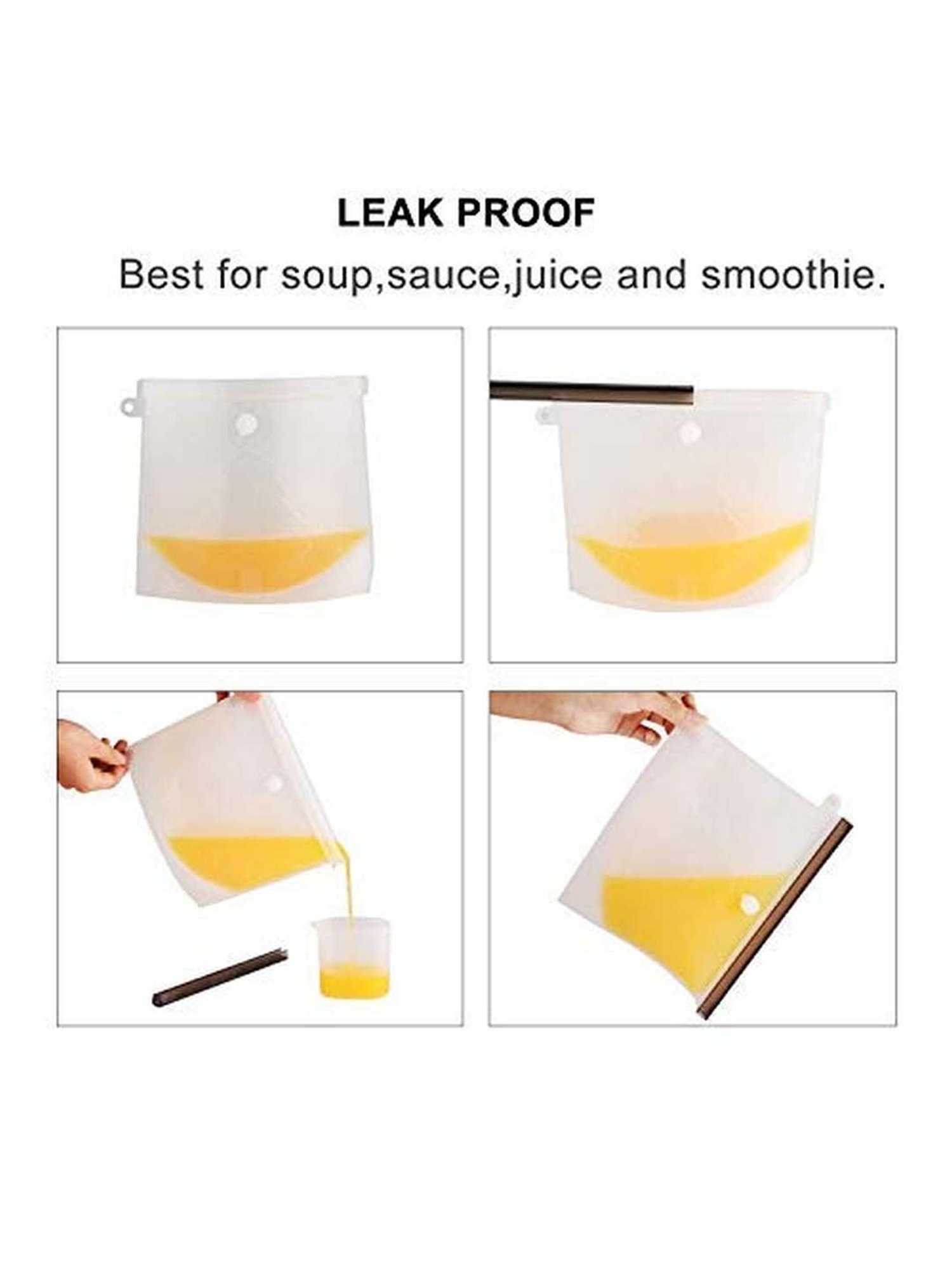 Femora Blue Silicone Reusable Food Preservation Bag (1500 ml) - Set of 1