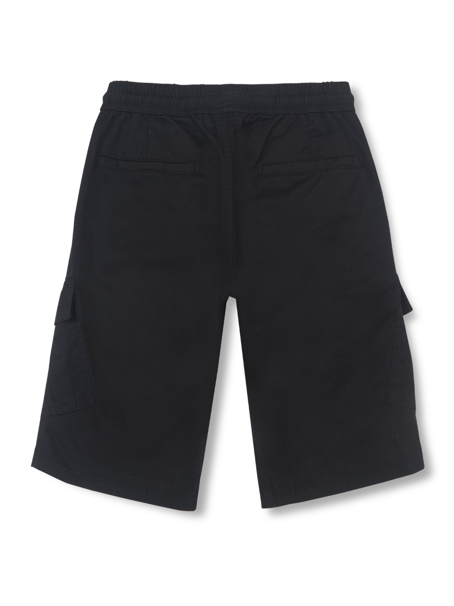 Gini & Jony Kids Black Solid Bermudas