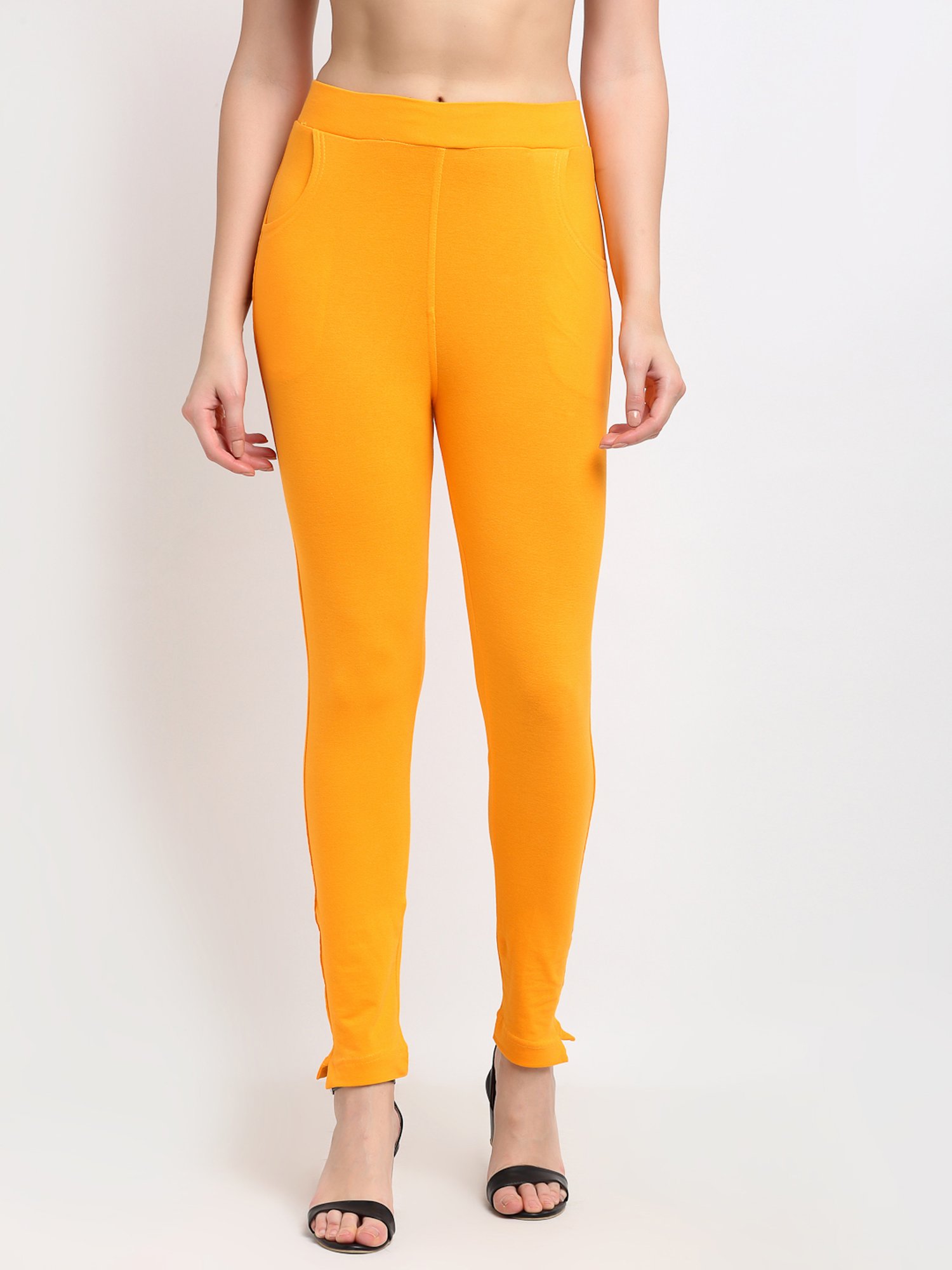 Saffron Threads Black Elasticated Palazzos