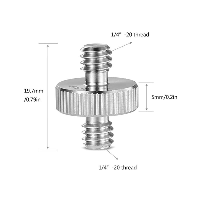 14 to 14 Male Threaded Screw Adapter Double Head Stud for Camera Cage Monitor LED Microphone Pack of 2828