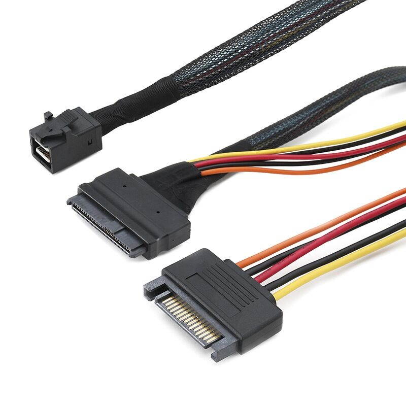 Weastlinks Mini SAS SFF 8643 to U.2 SFF-8639 Cable with 15 Pin Female SATA Connector SSD Power Cable Wire 12Gb/S 1.64ft