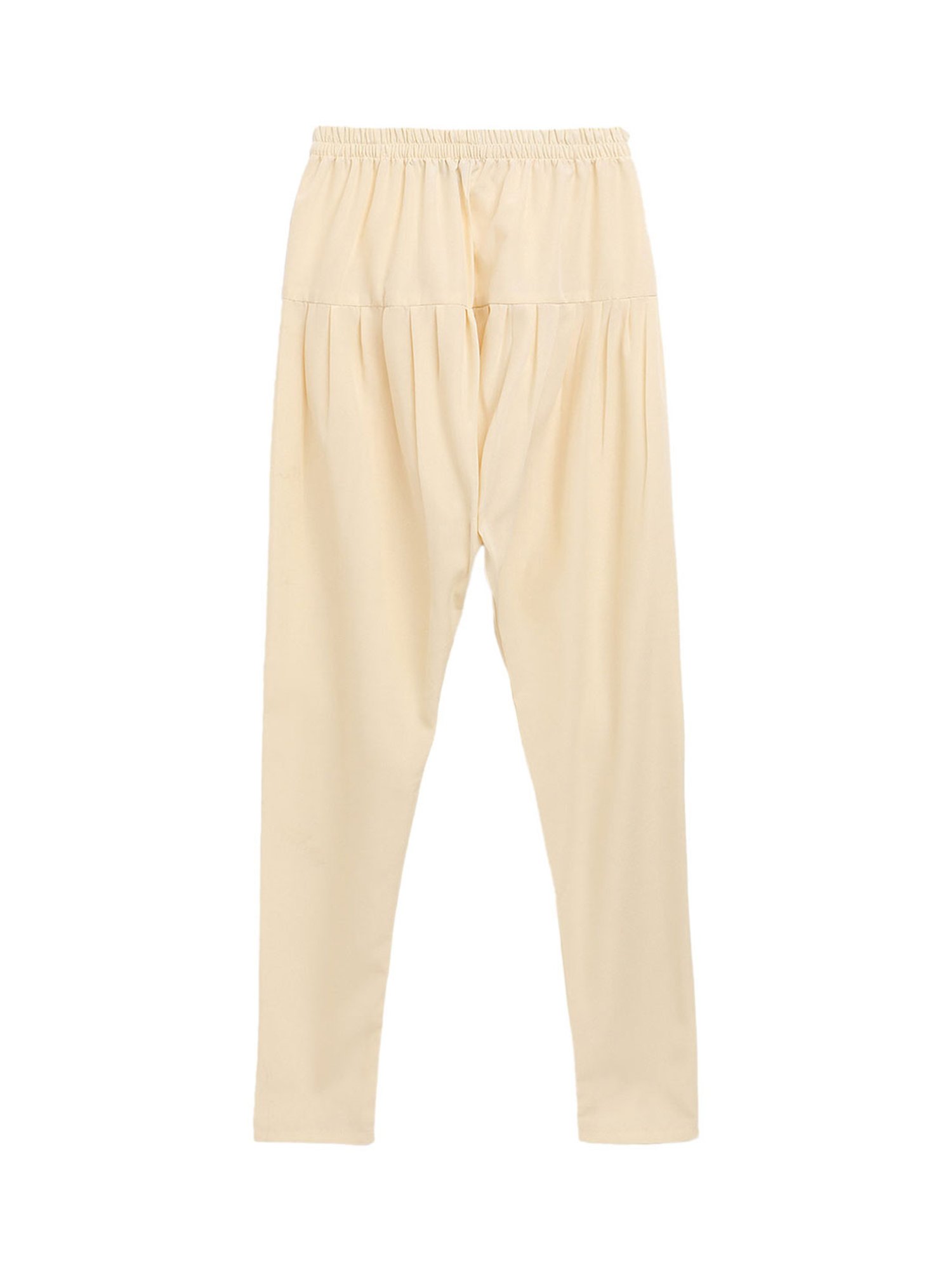 Ahalyaa Kids Beige Striped Kurta with Churidars