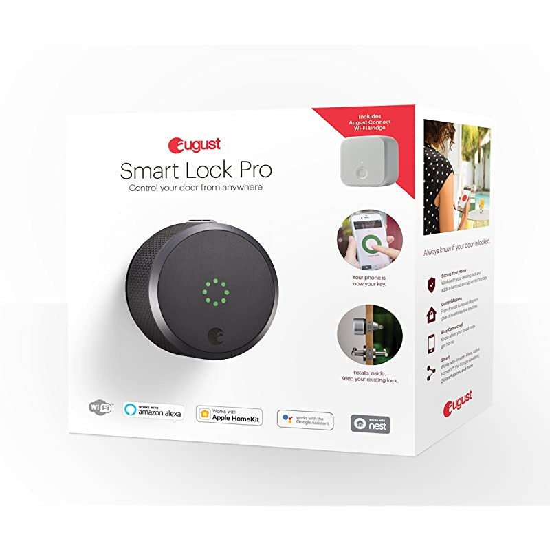 Smart Lock Pro (3rd Gen) + Connect Hub - Zwave, Home Kit & Alexa Compatible - Gray