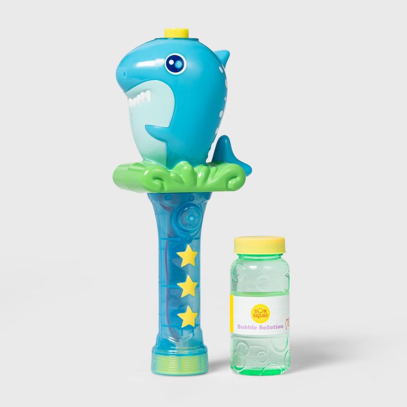 Shark Light-Up Bubble Wand Blue - Sun Squad™