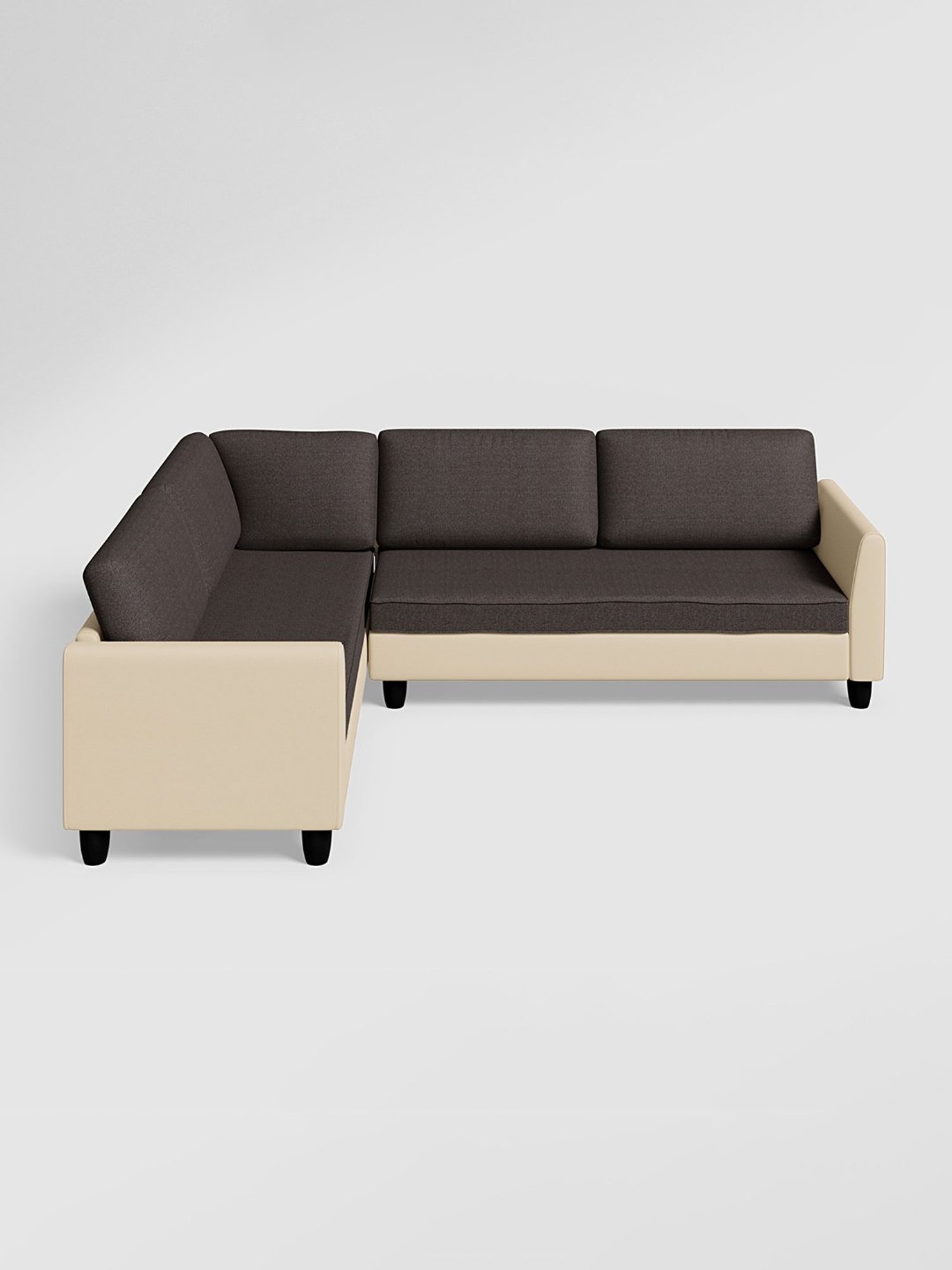 Durian Berry Black Premium Leatherette 2 Seater Sofa