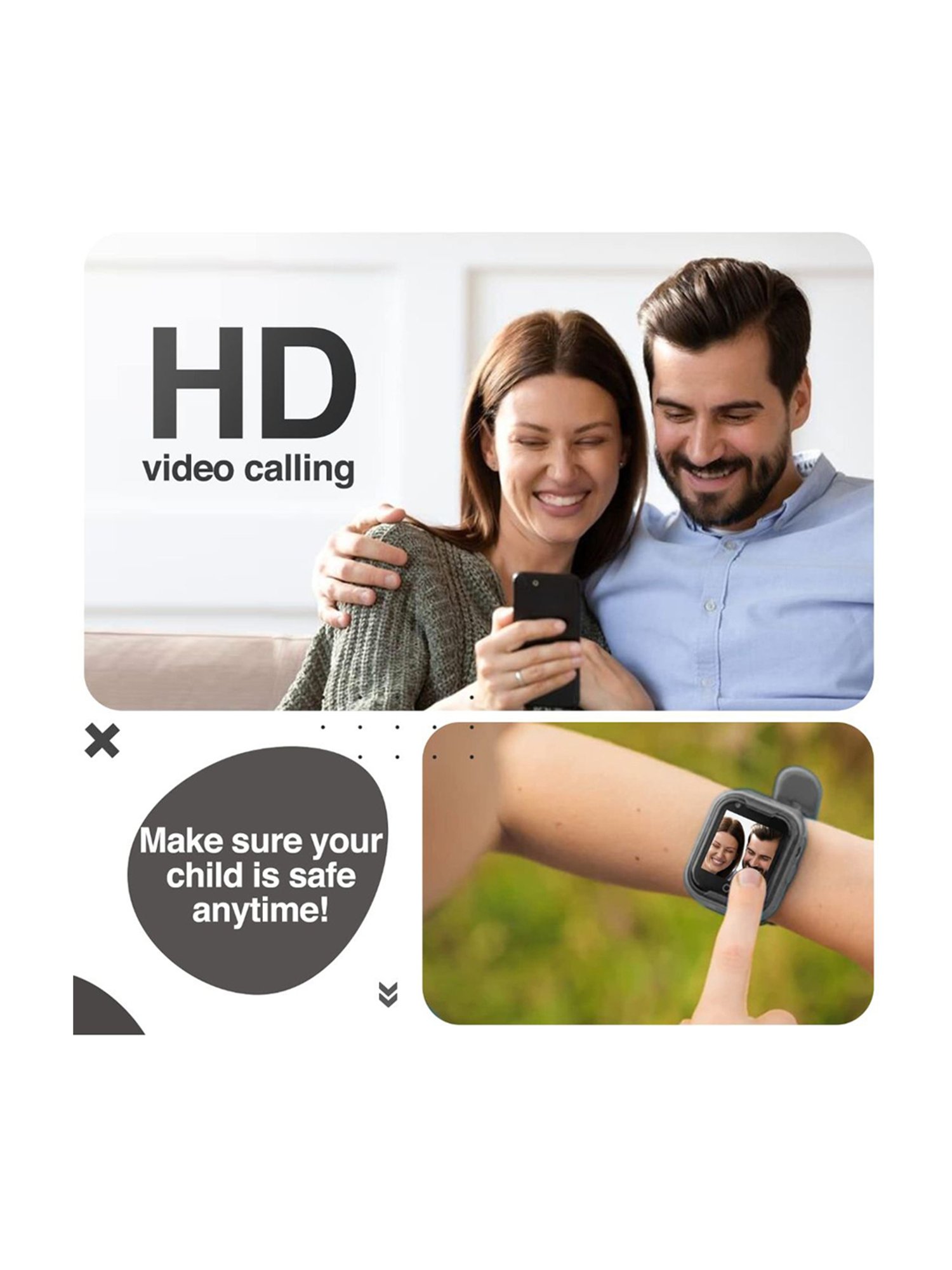 Turet Cotton Candy Pro 4G Smartwatch for Kids with Live Tracker GPS, SOS, HD Camera (Black)