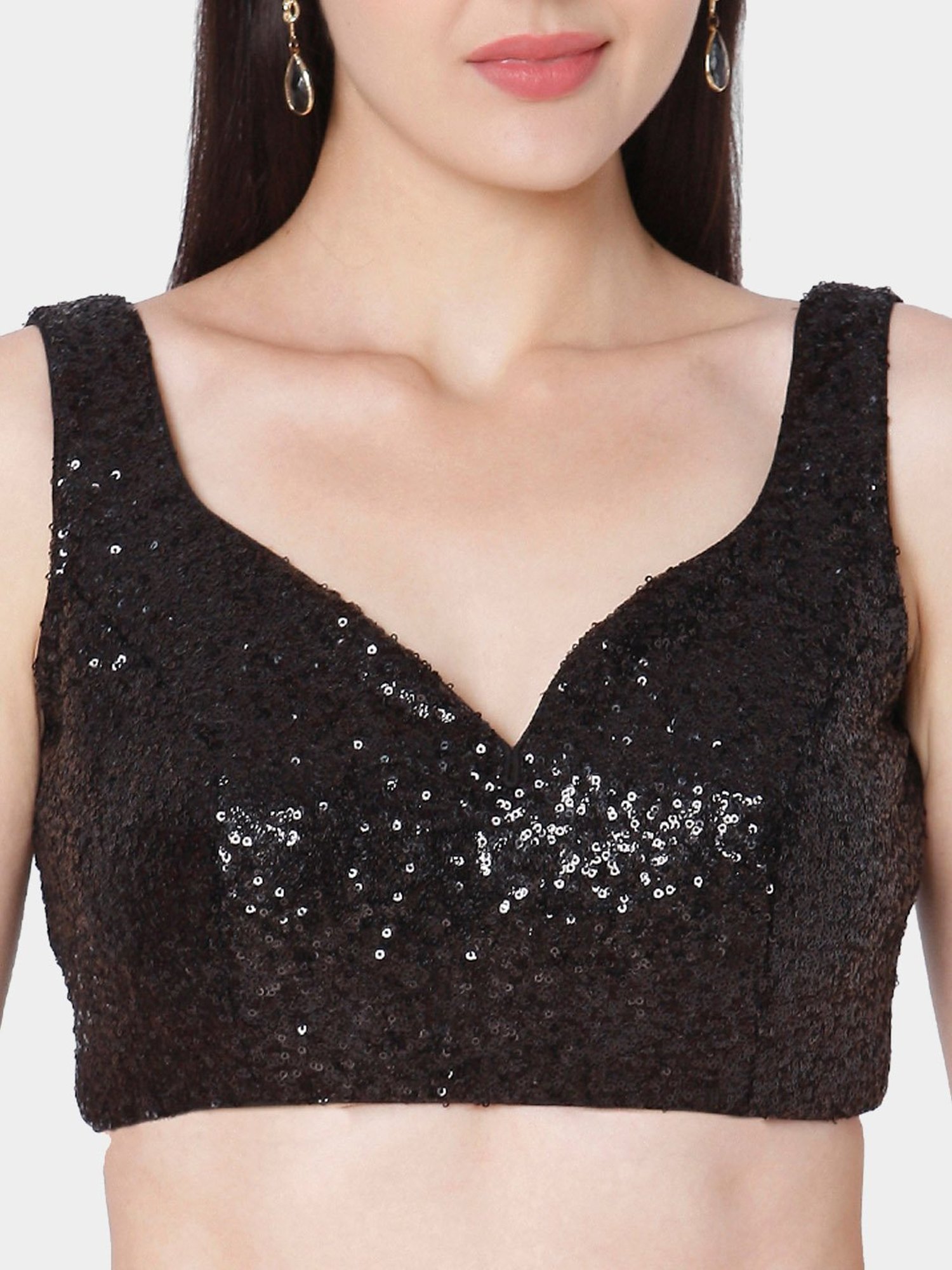 Salwar Studio Black Embellished Blouse