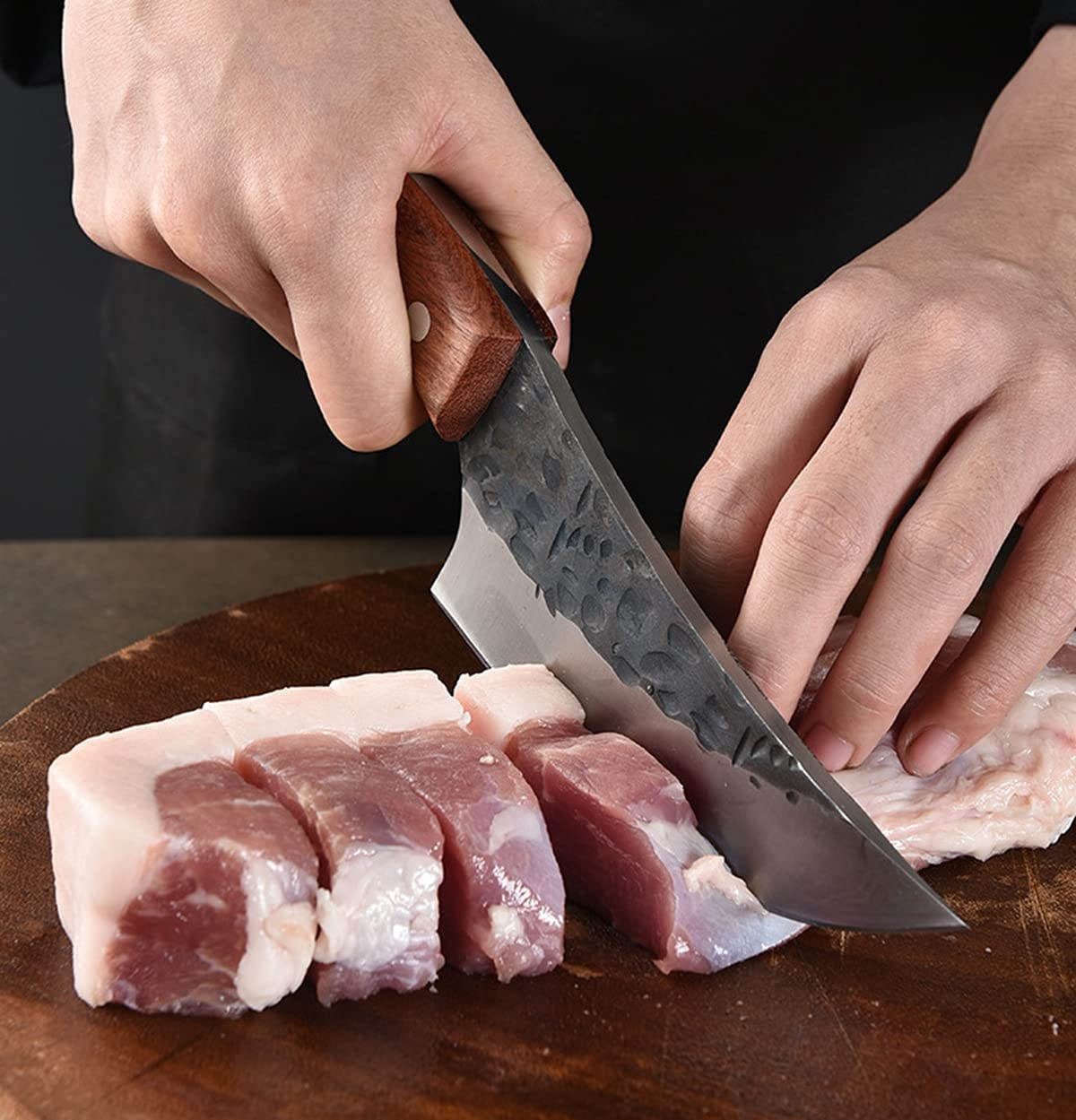 Slaughtering Cutting Serbian Cleaver High-end Kitchen Chopping Boning Knife Outdoor Camping Scimitar Butcher Chopper Tools