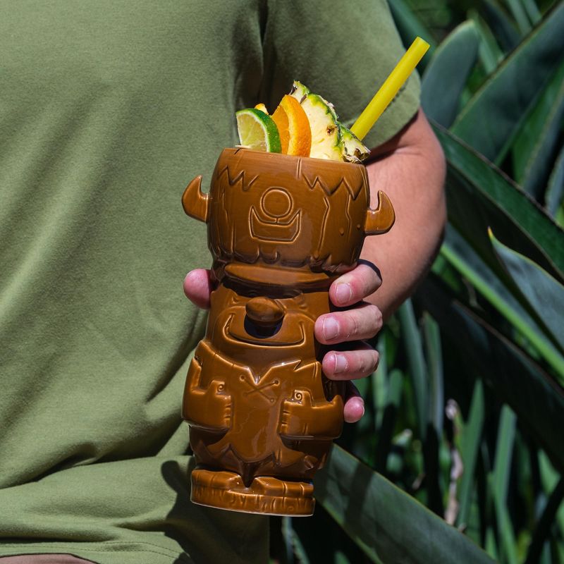 Beeline Creative Geeki Tikis The Flintstones Mug Set | Fred & Barney Tiki Mugs | Holds 28 Ounces