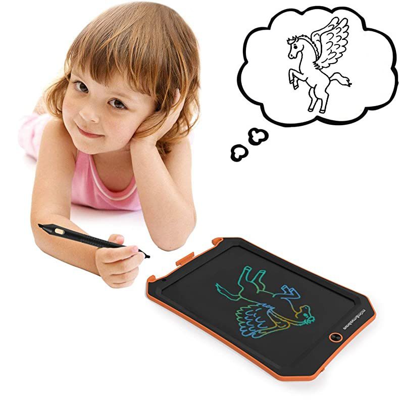 Colorful LCD Electronic Writing Blackboard Toys for 49Year Old BoysTeen Boy Girl Birthday Presents Gifts85 Handwriting Paper Drawing Tablet for Kids at Home or OutdoorOrangecc