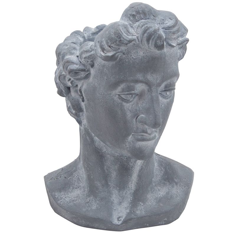 21" Resin Apollo Bust Figurine Gray - Sagebrook Home