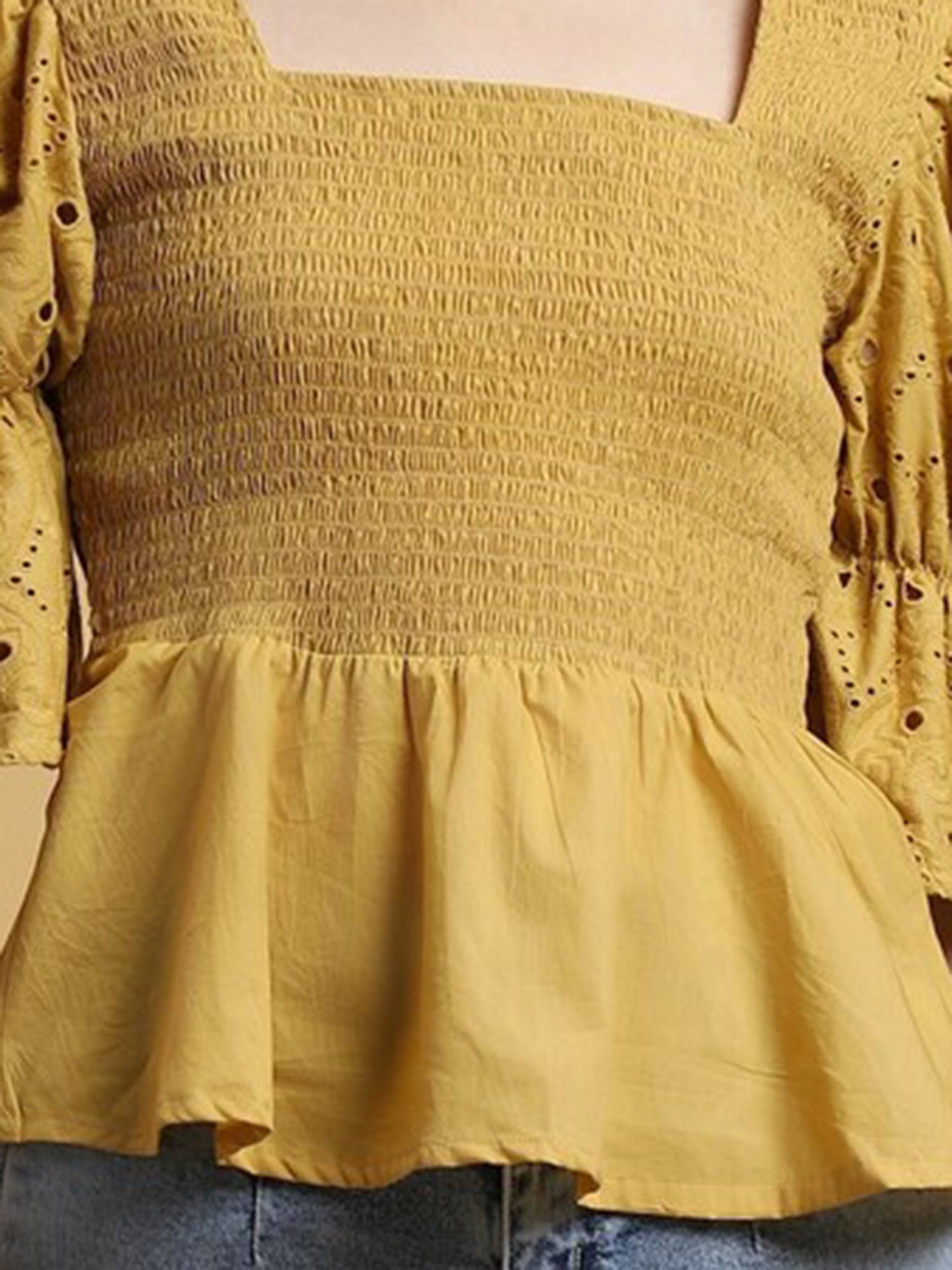 Forever 21 Yellow Regular Fit Top