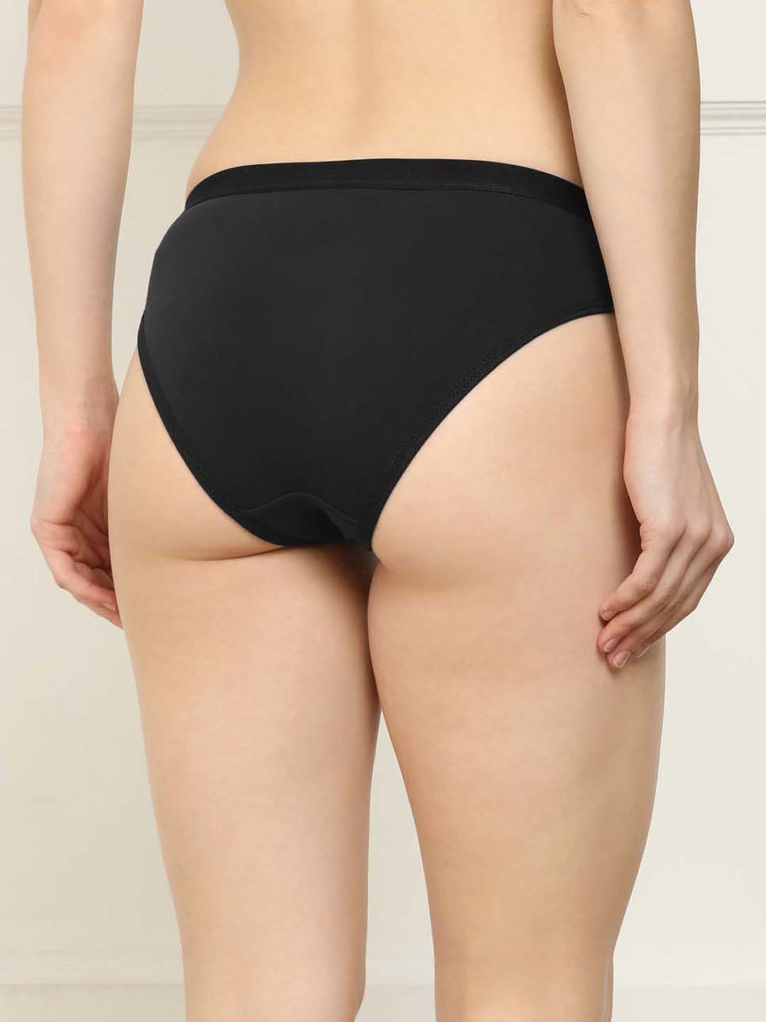 AROUSY Black & Grey Printed Bikini Panties - Pack Of 6