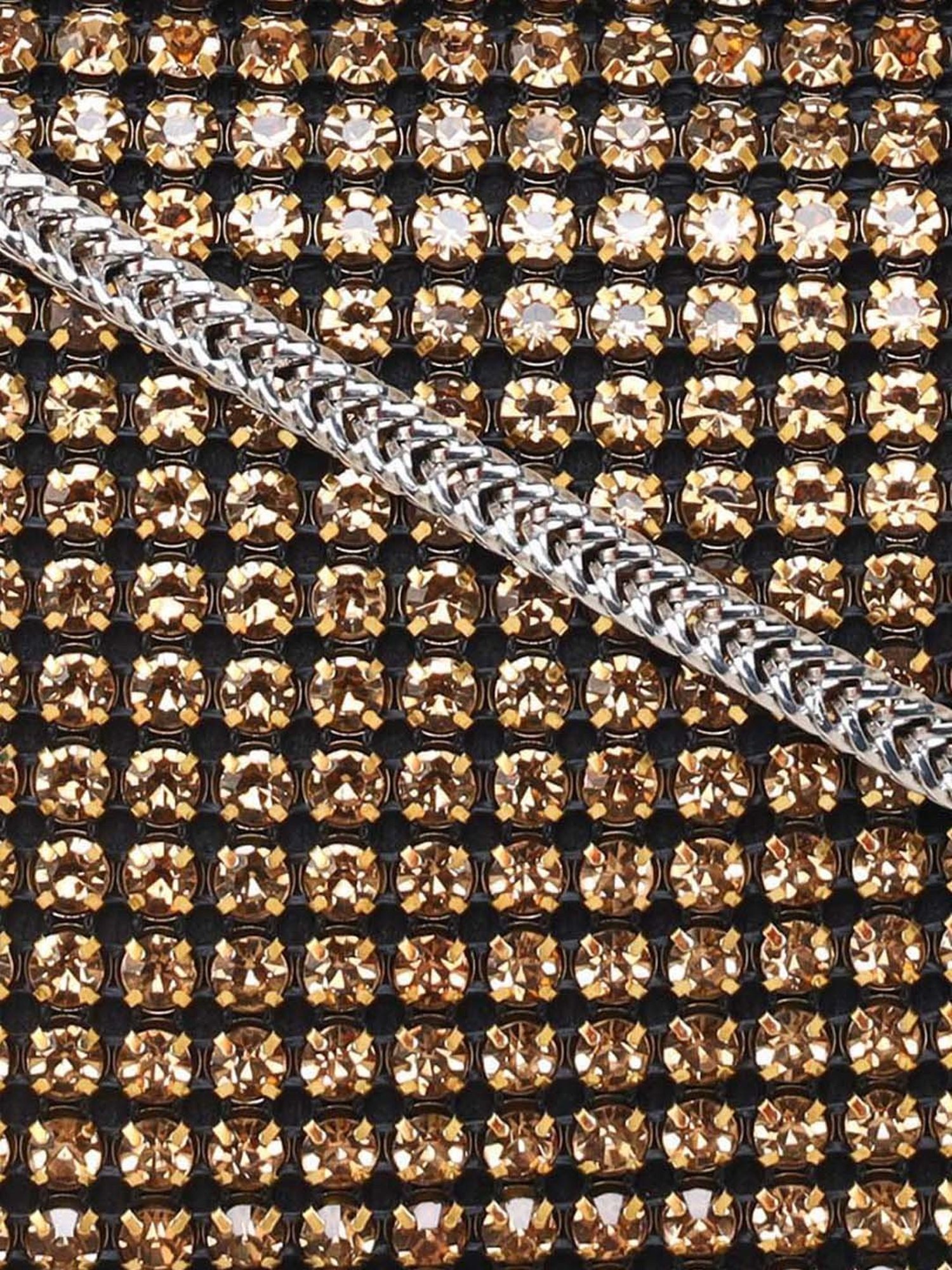 Esbeda Golden Embellished Small Sling Handbag