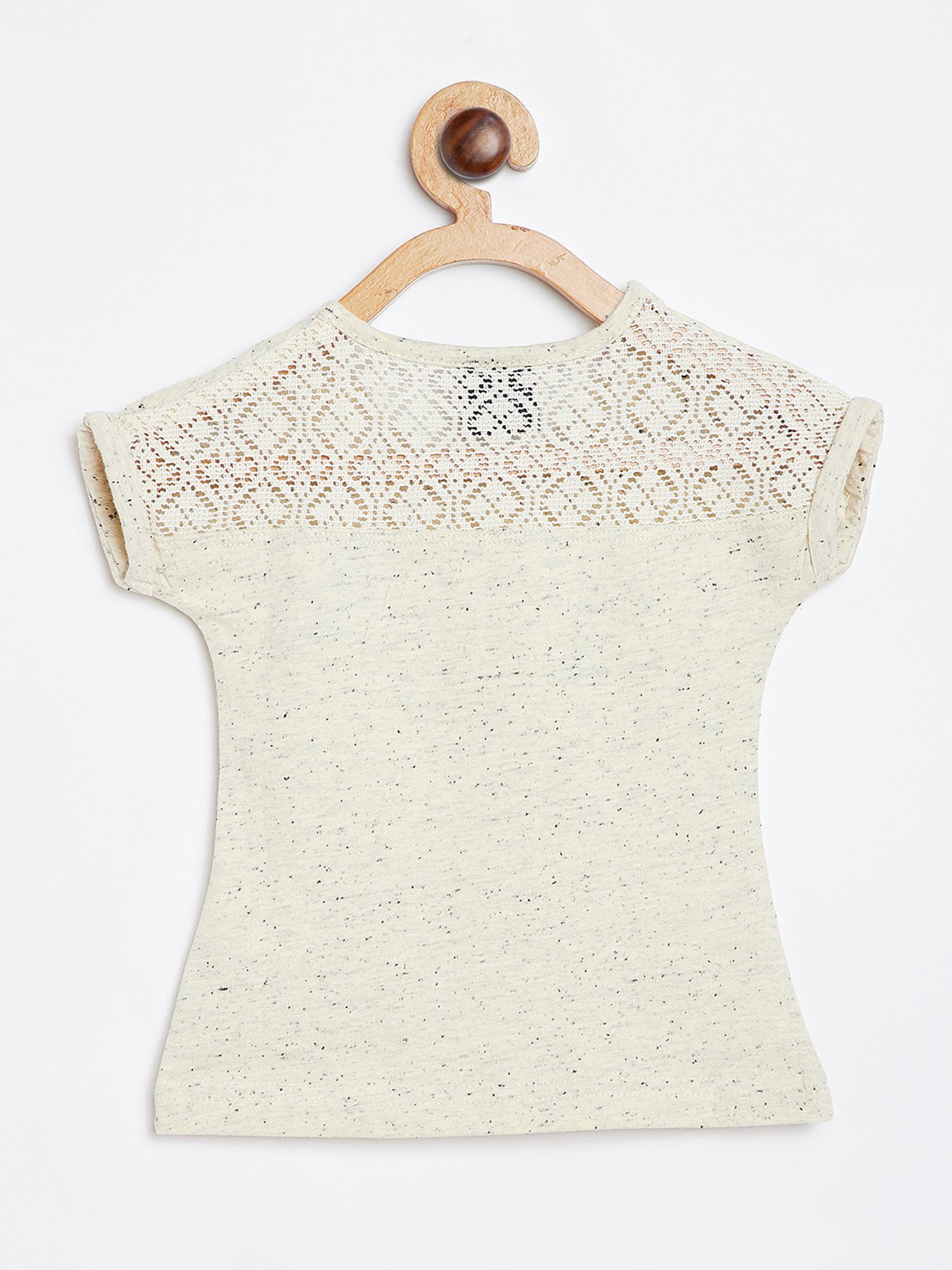 NINS MODA Kids Cream Textured Top