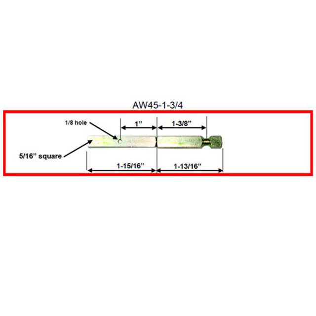 Progressive AW45-1-3/4 Steel Lever Spindle 5/16" Square x 1-3/4" Long A Replacement For Arrow #12-386-1 3/4