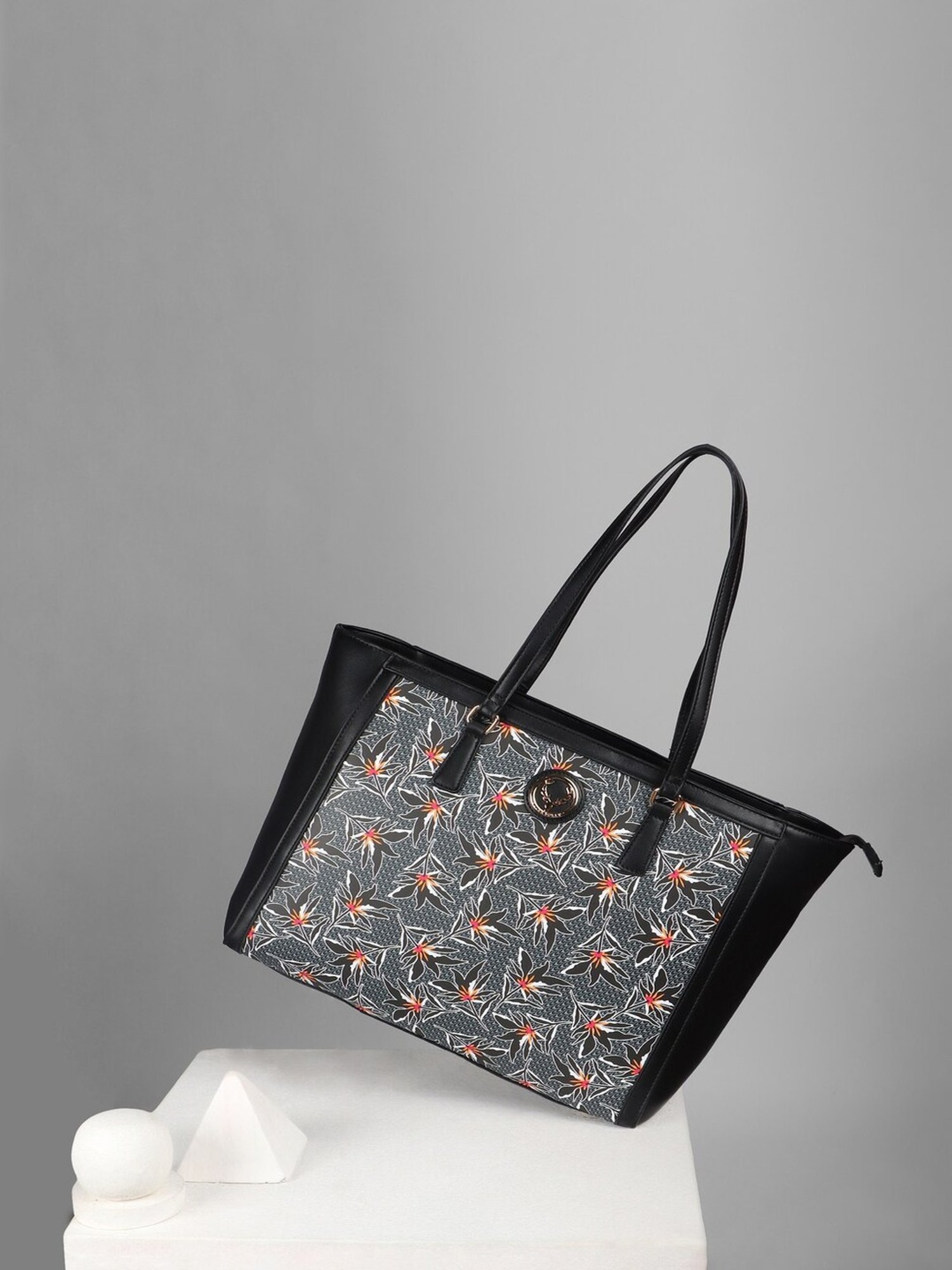 Allen Solly Multicolor Printed Medium Tote Handbag