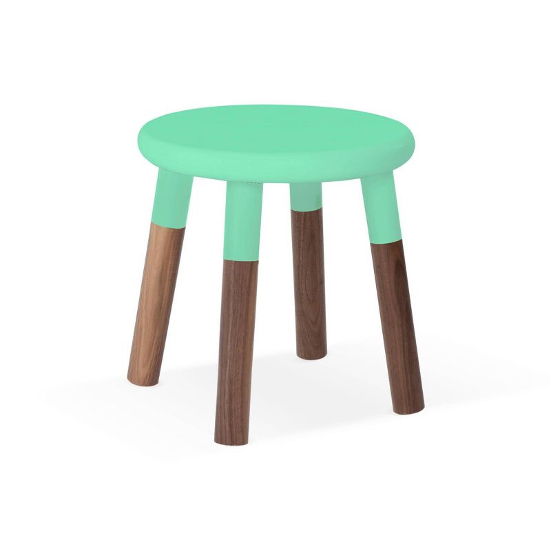 Set of 2 Peewee Wood Veneer Kids' Chairs Solid Walnut/Mint - Nico & Yeye