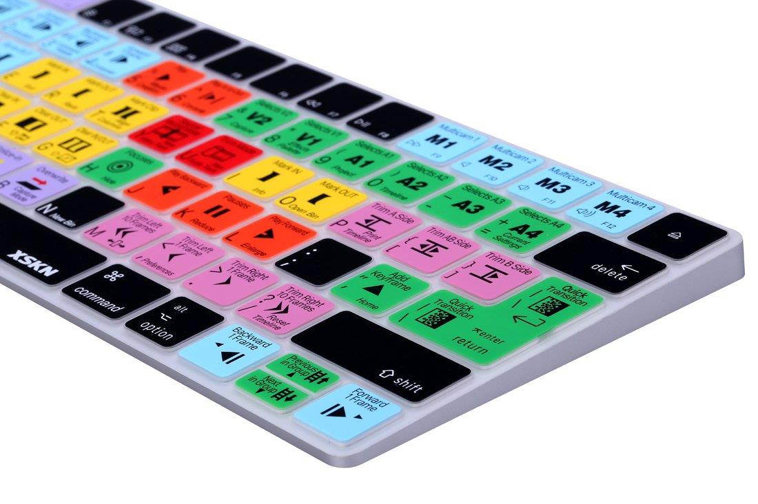 XSKN Avid Media Composer Shortcut Silicone Cover Skin for Apple Magic Keyboard US EU Layout Both (MLA22LL/A) (MLA22B/A)