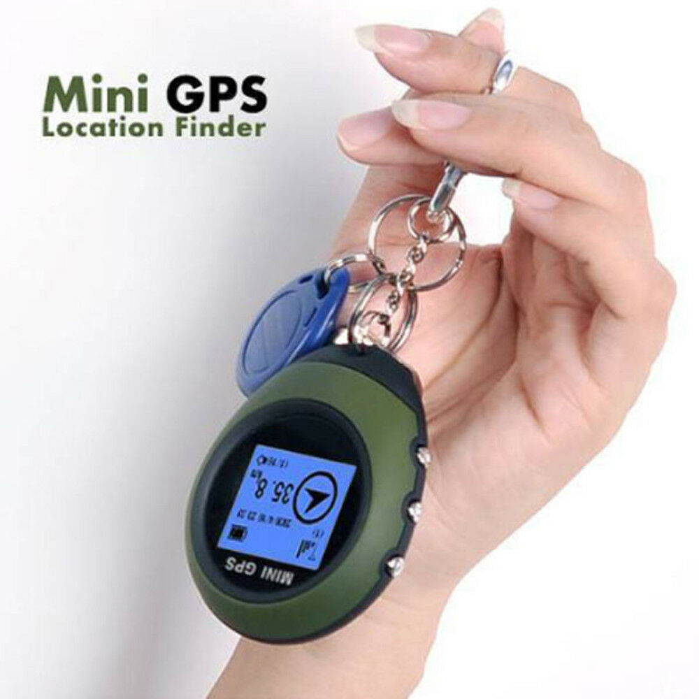 Mini GPS Locator, Portable GPS Locator Tracker for Outdoor Mountaineering Guide, Tracking Device Travel Portable Keychain Locator Pathfinding Motorcycle Vehicle Sport Handheld Keychain
