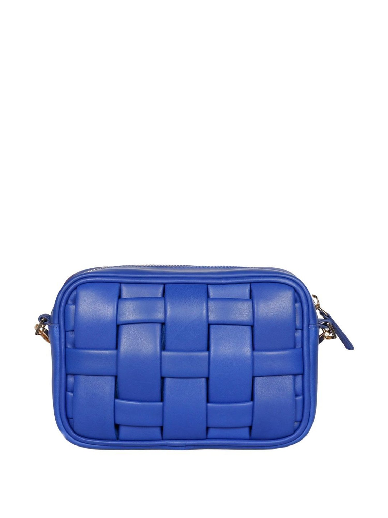 Saint G Blue Textured Medium Sling Handbag