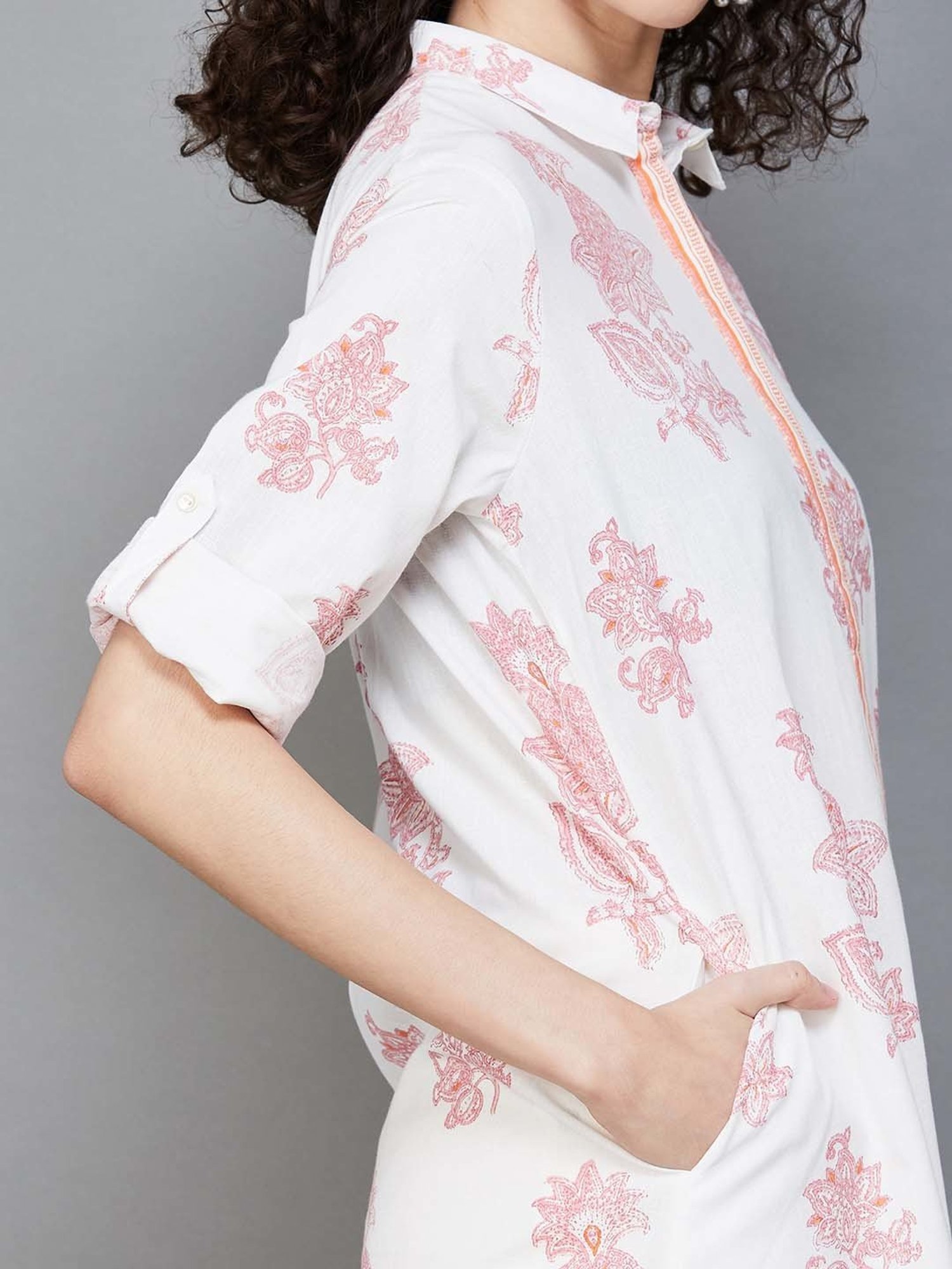 Colour Me by Melange Pink Printed Tunic