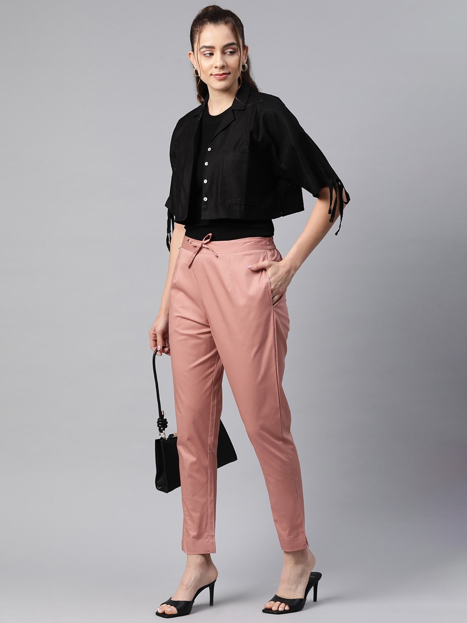 READIPRINT FASHIONS Peach Regular Fit Pants